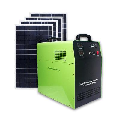 China AC DC Solar Power System 2kw off grid power system homeuse 25w power system homeuse 25w power solar generators 24000mah solar power system backup 24v inverter for sale