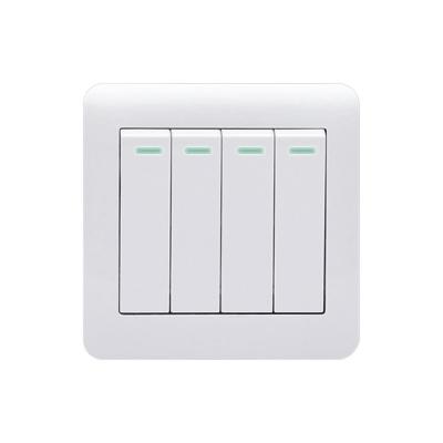 China Durable Australian Standard Modern Four Strip Wall Light Switches For Homes for sale