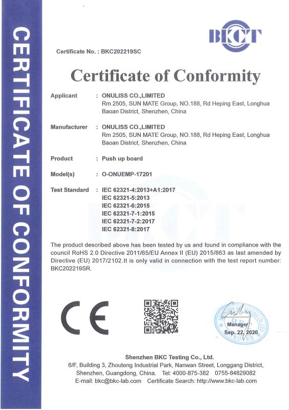 CE - Shenzhen ONULISS Technology Co., Limited