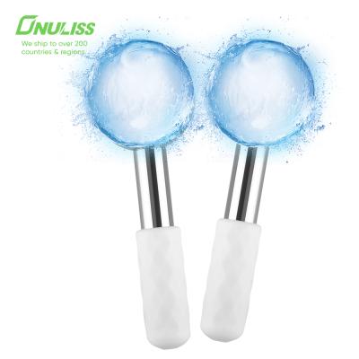 China Comfortable Facial Beauty Stainless Steel Face Skin Care Massager Magic Ball Ice Cooling Globes for sale