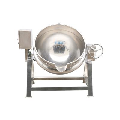 China Snack Factory Small Industrial Jam Cooking Blender Machine Double Steam Electric Heating Lined Kettle for sale