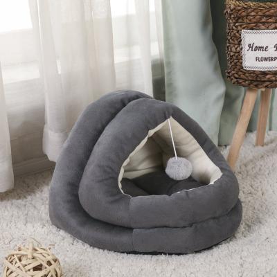 China Stocked Fluffy Plush Sofa Princess Pet Plush Dog Beds House Funny for sale