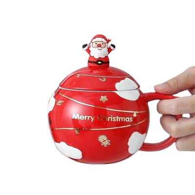 China Christmas Viable Creative Mug With Pocket Top Birthday Gift For Lady Water Ceramic Mug Milk Home Coffee Mug for sale