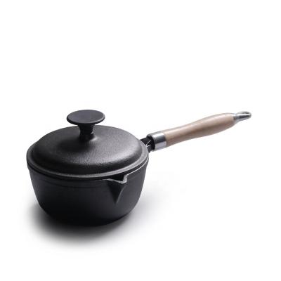 China Stron Cast Iron Kitchen Cookware Pot 15cm Nostick Cast Iron Mini Sustainable Thai Hot Milk Casserole Boiling Pot for sale