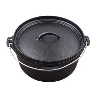 China Sustainable Stron Cast Iron Kitchen Thai Cookware Set Camping Dutch Oven Barbecue Outdoor Cast Iron Dutch Oven for sale