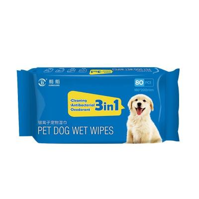 China Pet Cleaning Wholesale Eco-Friendly Custom Disposable Pet Cleaning Pet Wet Wipes For Dog Cat for sale