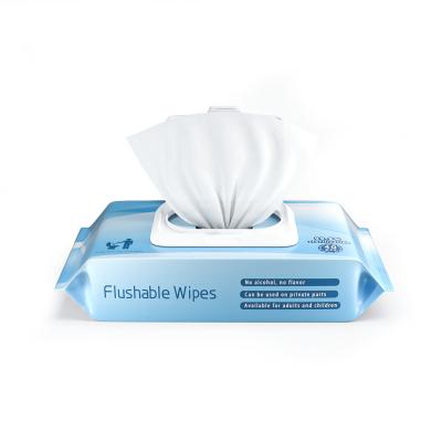 China Eco-Friendly Refreshing Free Sample Cleaning Wipes Biodegradable Flushable Wet Wipes for sale