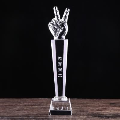 China Europe Personalized Crystal Victory Trophy Crystal Music Voice Custom Cup League Competition Award for sale