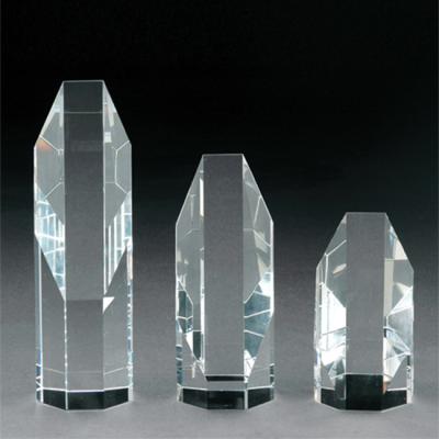 China Europe Factory Supplier Trophy Crystal Blank Glass Award For Engraving Custom for sale