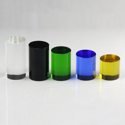 China Nice Colored Glass Crystal Blank For Engraving Custom Cylindrical From Europe for sale