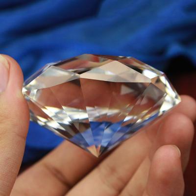 China Wholesales High Quality Europe K9 Crystal Diamond Clear Price Diamond Paperweight for sale