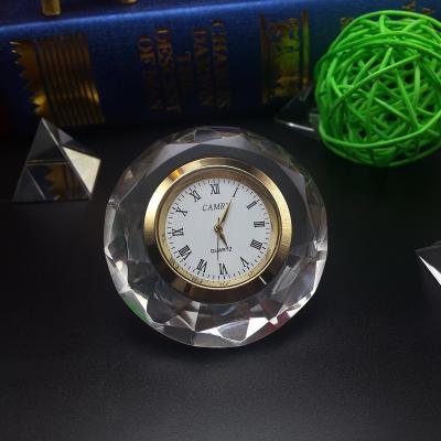 China Romantic Wedding Favor Crystal Diamond Clock Souvenirs For Guests from Europe for sale