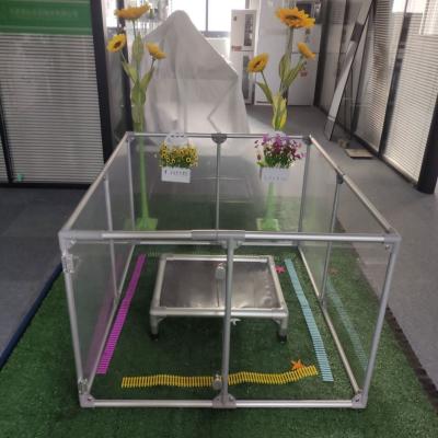 China Animal Pattern Acrylic Transparent Folding Pet Fence for Easy Indoor and Portability for sale