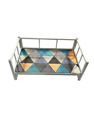 China Customized Color and Indoor Iron Frame Portable Pet Elevated Dog Bed for sale