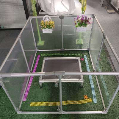 China Lightweight Flexibility Portable Animal Fence Pet Playpen Fence Cage for sale