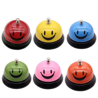 China Restaurant Dish Bell Pet Trainer Electroplating Multiple Color Metal Serving Call Bell for sale