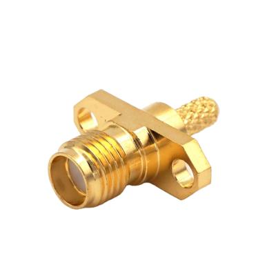 China RF Connector SMA Female 2 Holes Flange Crimp Holder For RG316 Cable Connector SMA_21_415_111 for sale