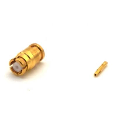 China Microwave SMP male to rg405 coaxial cable connector rf SMP high frequency straight jack female connector for RG4 for sale