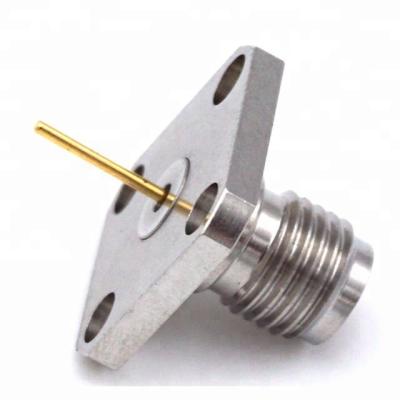 China Microwave 2.92mm SMK Series Female Straight Panel Mount RF Coaxial Connector for sale