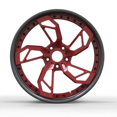 China Automobile Modification EZW Shape Customized 17 Inch Forged Classic Aluminum Alloy Rims Split Wheels For Passenger Cars for sale