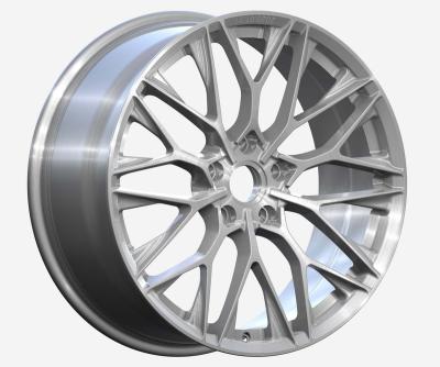 China Mesh Design 18 Holes 19inch 5 Holes Aluminum Car Forged Alloy Rims Wheels Monoblock 2 Pieces for sale