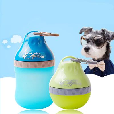 China Sustainable Cat Water Bottle Plastic Portable Dog Water Bottle Pets Driver Outdoor Bowl Collapsible Drinking Water Travel Pet Supplies for sale