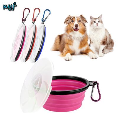 China Factory Wholesale Viable Manufacturer Collapsible Silicone Foldable Folding Portable Travel Dog Bowl for sale