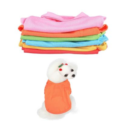 China Viable Hot Dog Clothes Short Sleeve Candy Color Puppy Kitten Cat POLO Shirt Teddy Dog T-Shirt Pet Apparel All-Season For Dog for sale