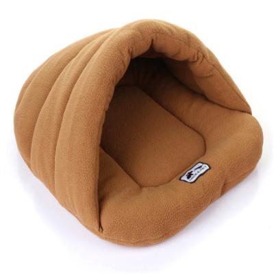 China Warm Fleece Dog Beds Waterproof Soft Winter Warm Pet Heated Mat Slippers Beds Kennel House For Cats Sleeping Bag Nest Cave Bed for sale