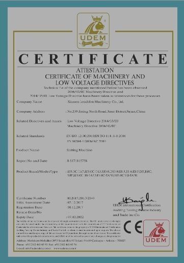 CE - Xiamen Leadsfon Machinery Co., Ltd.