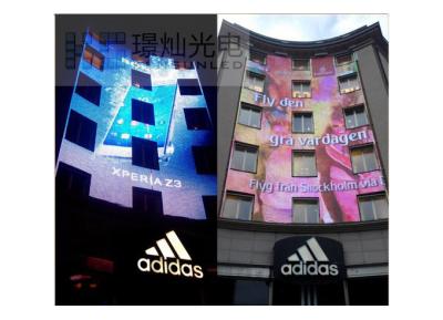 China High Contrast Transparent Glass Led Display P10 For Shopping Mall for sale