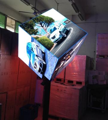 China Six Faces 2000 nit Curved Led Displays Video Wall , Ph3mm Led Cube Display for sale