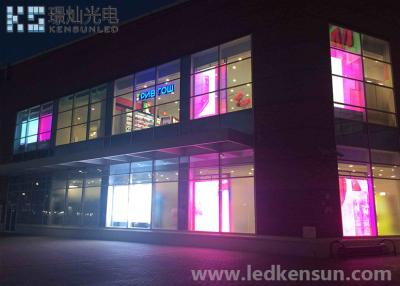 China HD 1R1G1B Full Color Glass Advertising Led Display Screen Epistar LED Chip for sale