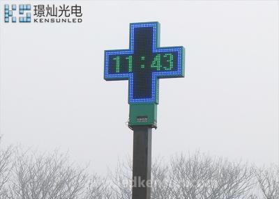 China High Brightness Cross Led Sign P6 , Pharmacy Neon Sign 6500nit Brightness for sale