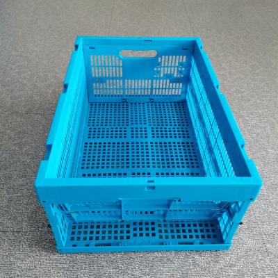 China Industrial Mesh JSD Plastic Crates Heavy Duty Turnover Box Logistics Folding Tomato Crate for sale