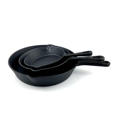 China Sustainable Factory Supply Non Stick Cast Iron Skillets Set for sale