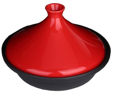 China Sustainable Moroccan Tagine Pots 26cm With Ceramic Lid for sale