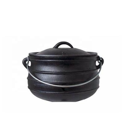 China Fire 3 Leg Pre-Seasoned Cast Iron Camping Potjie Pot for sale