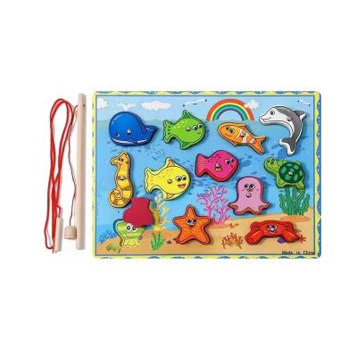 China Model Toy Best selling series of Amazon magnetic fishing games for toddlers wooden toys preschool alphabet fish board kids math games for sale