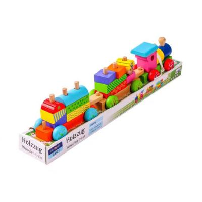 China Children's Toy Car New eco-friendly wooden train building block set toys for children's early education entertainment toys for sale