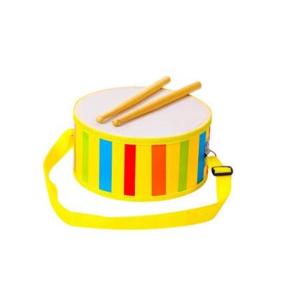 China Popular High quality wooden musical instrument toy tambourine kids new wooden cartoon tambourine instrument toy jingle percussion educat for sale