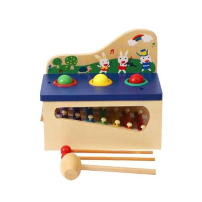 China Eco-friendly Material High quality early education puzzle series children's multi-functional piling table Percussion music toys for sale