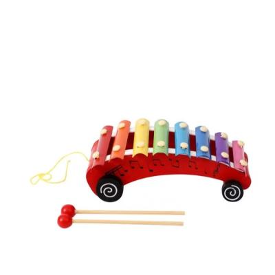 China Earlier Education 2022 New Toy Xylophone Kids Educational Toy Wooden Music Frame Style Music Trailer Musical for sale