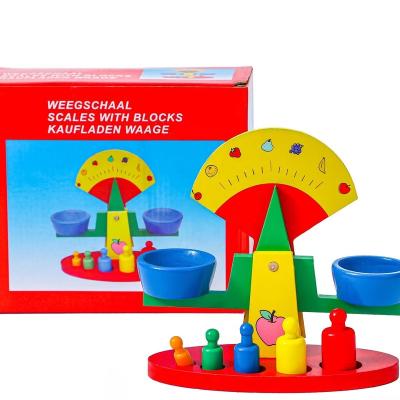 China Earlier Education High quality wooden colored balances for early childhood education toys for sale