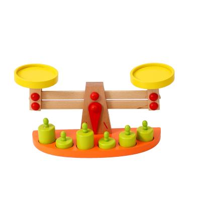 China 100% Eco-friendly Kids wooden balance intelligence development toy suitable for baby balance game wooden early education toy for sale