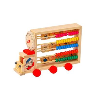 China Children Eductional Toy Preschool learning toy rally car truck bead tray with letter block wood for sale