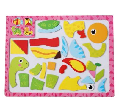 China Popular 2022 new design cartoon animal fruit series multiple styles of wooden children's double-sided magnetic drawing board for sale