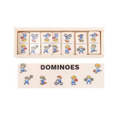 China Wood A variety of wooden dominoes toys in the best-selling children's educational genre for sale