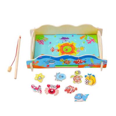 China Wooden Game New high-quality children's early education aids ocean fishing puzzle game toys for sale