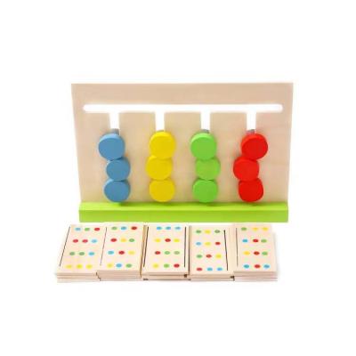 China Developing Intelligence Educational wooden toys four-color game chess game children's educational toys children's mathematical logic thinking training f for sale